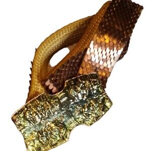 Vintage Fish Scale Cinch Belt